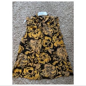 WhoWhatWear for Target black and yellow airy top, sleeveless. Size XL